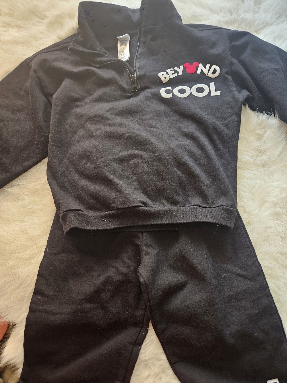 Mickey Mouse Cool Kids Black Sweatshirt & Bottoms Set